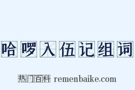 哈啰入伍记组词是什么意思的图片